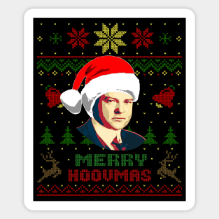 Herbert Hoover Merry Hoovmas Funny Christmas Sticker